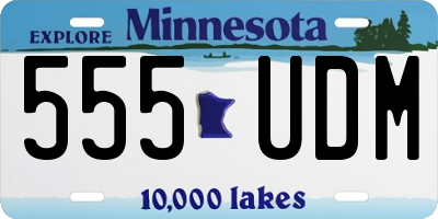 MN license plate 555UDM