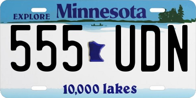 MN license plate 555UDN