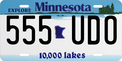 MN license plate 555UDO