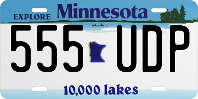 MN license plate 555UDP