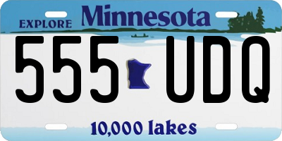 MN license plate 555UDQ