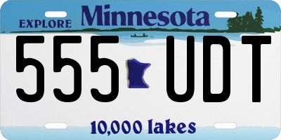 MN license plate 555UDT