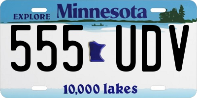 MN license plate 555UDV