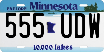 MN license plate 555UDW