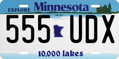 MN license plate 555UDX