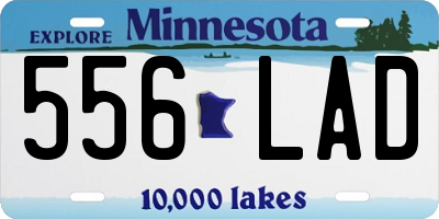 MN license plate 556LAD