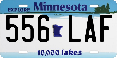 MN license plate 556LAF