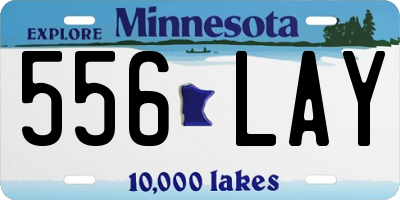 MN license plate 556LAY