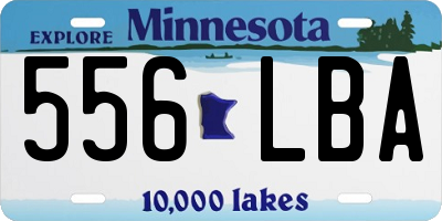 MN license plate 556LBA