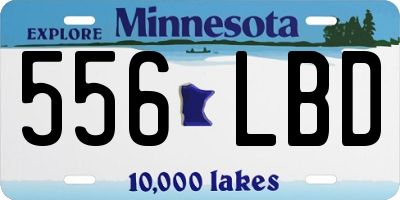 MN license plate 556LBD