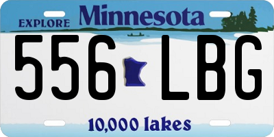 MN license plate 556LBG
