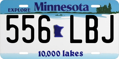MN license plate 556LBJ