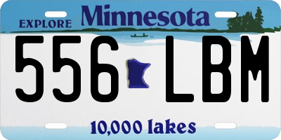 MN license plate 556LBM