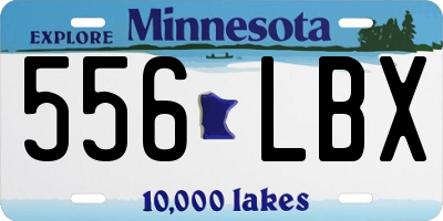 MN license plate 556LBX