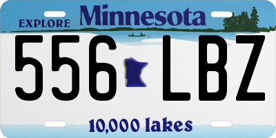 MN license plate 556LBZ