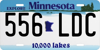 MN license plate 556LDC