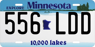 MN license plate 556LDD