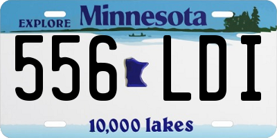 MN license plate 556LDI