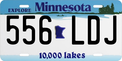 MN license plate 556LDJ
