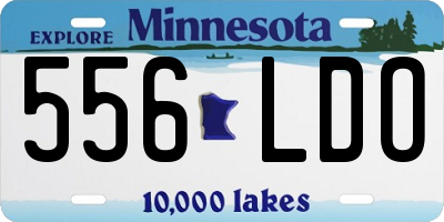 MN license plate 556LDO