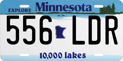 MN license plate 556LDR