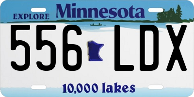 MN license plate 556LDX