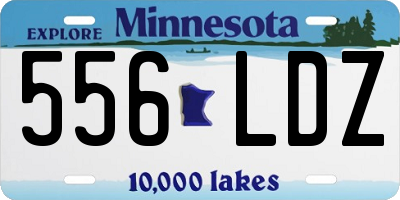MN license plate 556LDZ