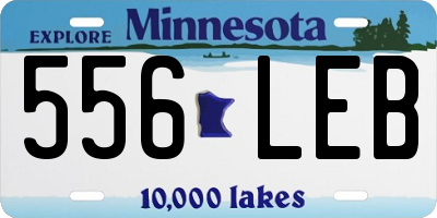 MN license plate 556LEB