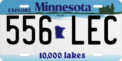 MN license plate 556LEC