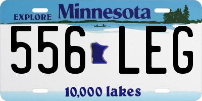 MN license plate 556LEG