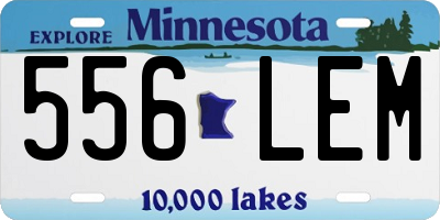 MN license plate 556LEM