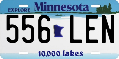 MN license plate 556LEN