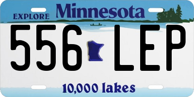 MN license plate 556LEP