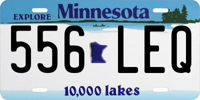 MN license plate 556LEQ