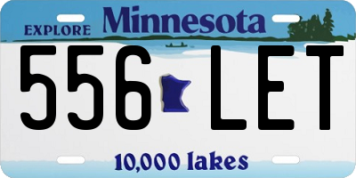 MN license plate 556LET