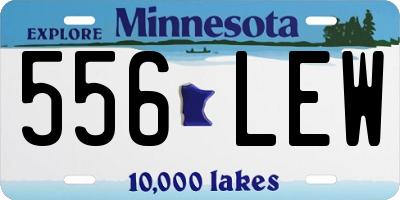 MN license plate 556LEW