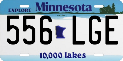 MN license plate 556LGE