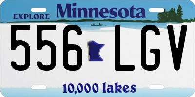 MN license plate 556LGV