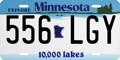 MN license plate 556LGY