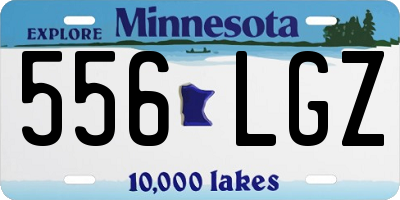 MN license plate 556LGZ