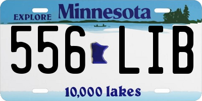 MN license plate 556LIB
