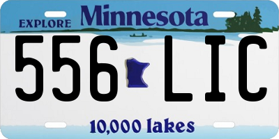 MN license plate 556LIC