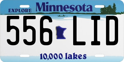 MN license plate 556LID
