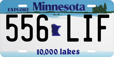 MN license plate 556LIF