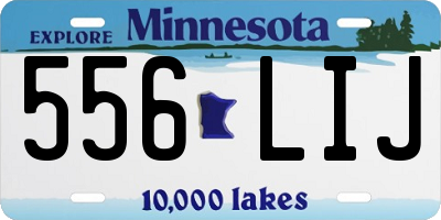 MN license plate 556LIJ