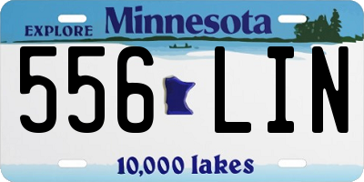 MN license plate 556LIN