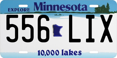 MN license plate 556LIX