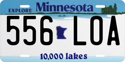 MN license plate 556LOA