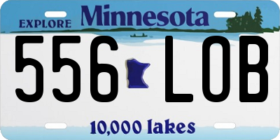 MN license plate 556LOB