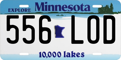 MN license plate 556LOD